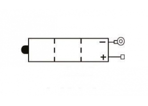 batteria 6N4A-4D Yuasa : 58mm x 62mm x 131mm